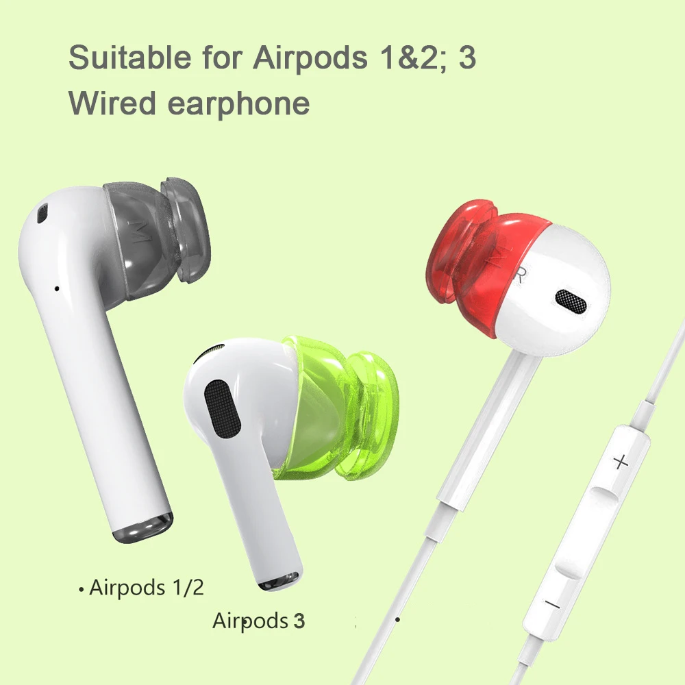 Para Airpods 1 2 3.a cubierta antipolvo reemplazable auriculares Bluetooth cubierta antipolvo puntas de auriculares deportivos puntas de oreja TPU funda anticaída auricular - imagen 2