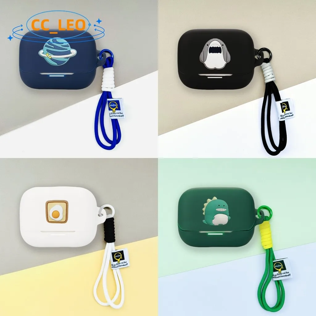 Para Anker Soundcore K20i funda bonita con colgante de cordón funda suave de silicona Soundcore K20i funda protectora dibujos animados Shiba Inu Toast