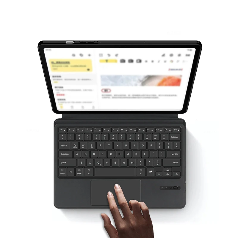 HUWEI-funda para Samsung Galaxy Tab S9 FE Plus FE + S9 + 12,4 ", con teclado de TrackPad, en español y portugués, 2023 SM-X610, SM-X616B - imagen 4