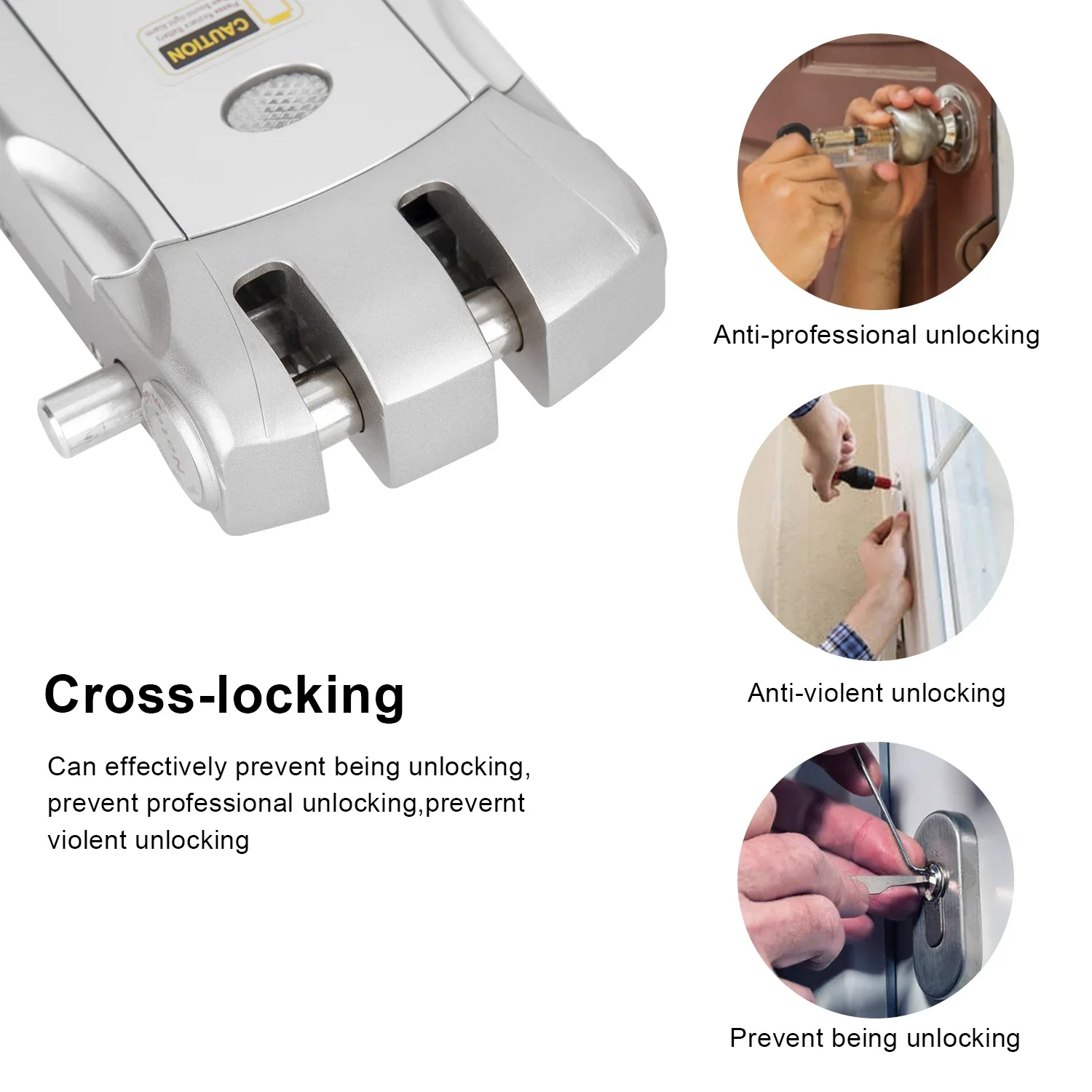 Wafu 019 Tuya cerradura inteligente inalámbrica Wifi Control remoto BT puerta electrónica sin llave Invisible 433MHz Control de teléfono cerradura de huella digital - imagen 3