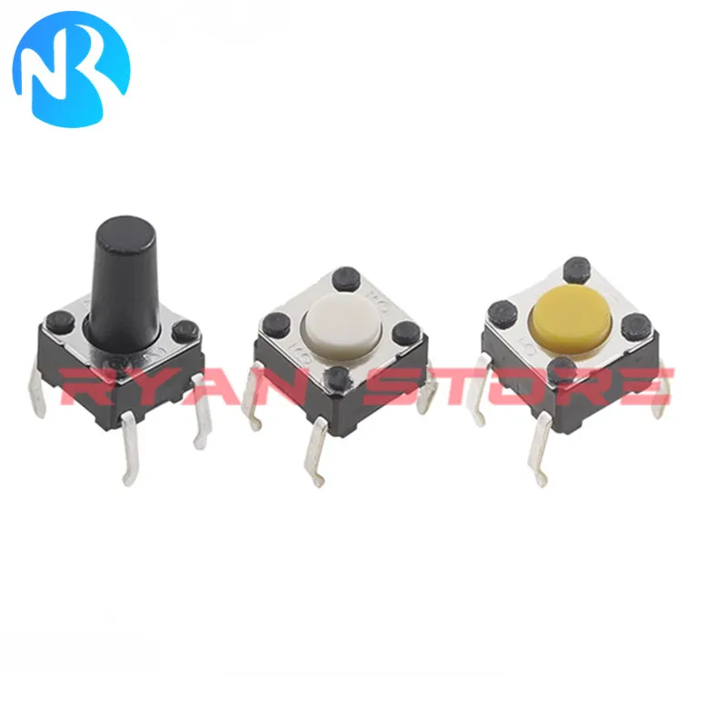 50 Uds 100% nuevo Original B3F botón de Interruptor táctil para luz B3F 1000 B3F-1002 B3F-1005 B3F 1022 B3F 1062 1072 6*6*4,3 MM 9,5 MM 5MM 7MM - imagen 4