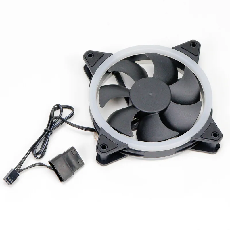 Ventilador de chasis de computadora Aurora de 120mm, luz LED de color luminosa de 12cm, ventilador de refrigeración RGB silencioso, venta al por mayor - imagen 5