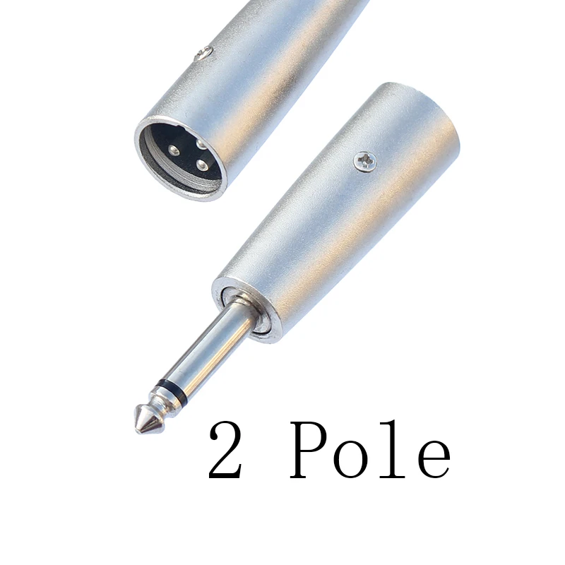 Adaptador macho XLR de una pieza a 6,35mm/6,5mm para mezclador de guitarra, amplificador estéreo, micrófono - imagen 3