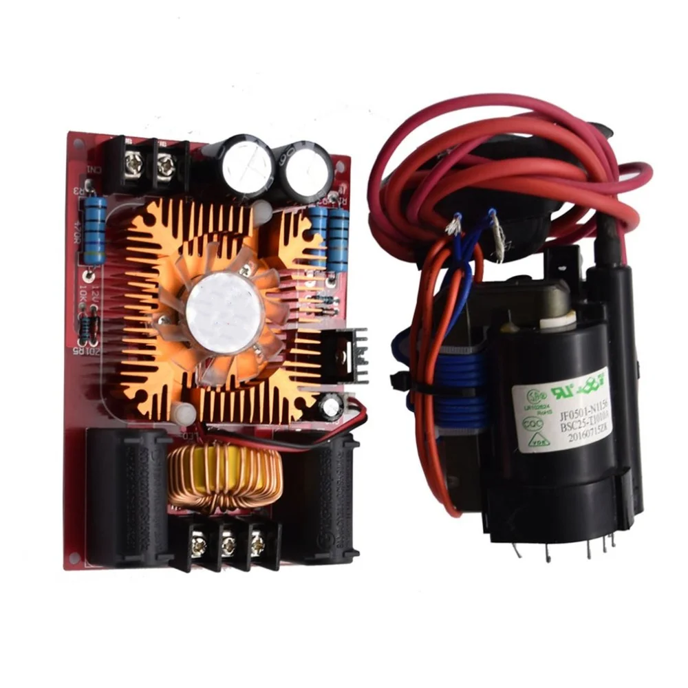 Placa de transmisión Tesla ZVS de 250W, módulo de controlador Flyback DC 12-30V 15A, placa de alimentación de bobina de encendido, incluye paquete de alto voltaje - imagen 2