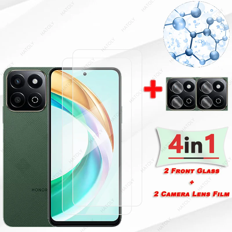 Para Honor X6b 5G vidrio HD película protectora transparente para Honor X6b 5G Protector de pantalla de vidrio templado Protector de lente de cámara - imagen 3