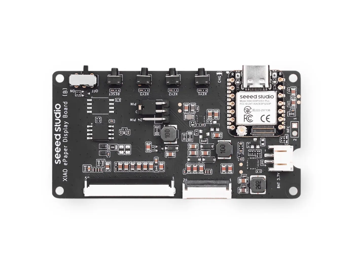 Tablero de exhibición XIAO ePaper EE04, alimentado por XIAO ESP32-S3 Plus, compatible con pantalla ePaper de 24 pines y 50 pines, para proyectos ePaper de baja potencia