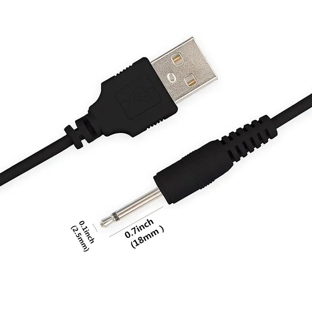 Cable cargador USB DC 2,5 para juguetes de adultos, recargable, accesorios para masajeadores, fuente de alimentación USB Universal - imagen 5