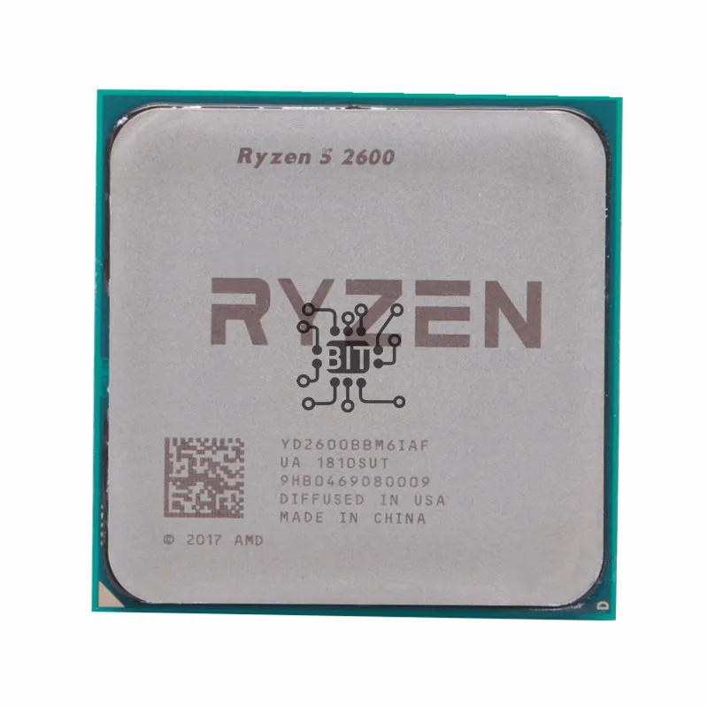 Ryzen 5 2600 R5 2600 3,4 GHz Procesador de CPU de seis núcleos y doce hilos 65W YD2600BBM6IAF Socket AM4