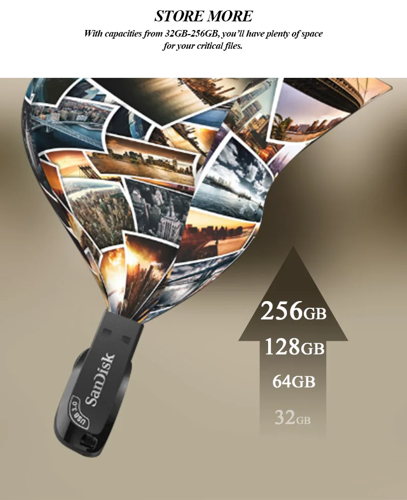 SanDisk 100% Original 128GB 256GB USB 3,0 512GB unidad Flash CZ410 32GB 64GB Pen Drive memoria Stick U disco Mini coches de trabajo PC regalo - imagen 2