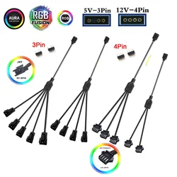 Cable RGB PC Extensor Ventiladores 12V/5V AURA RGB