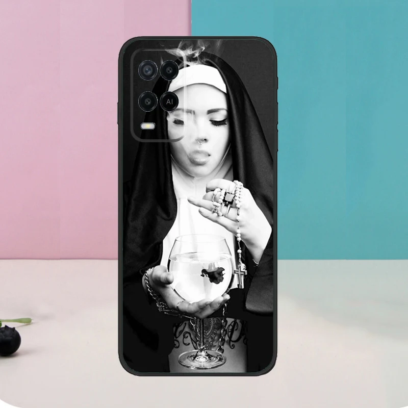 Funda de chica Sexy estilo hermana monja para Oppo A78 A98 A58 A18 A38 A74 A94 A54 A15 A17 A57 A6 A5 Pro A16 A76 A96 A40 A60 A80 - imagen 5