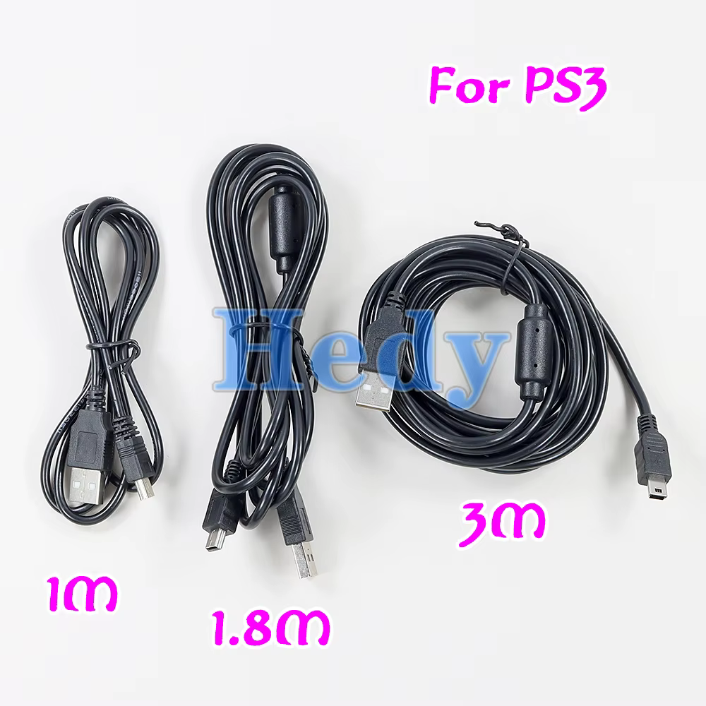Cable USB de carga para mando PS3 – Negro