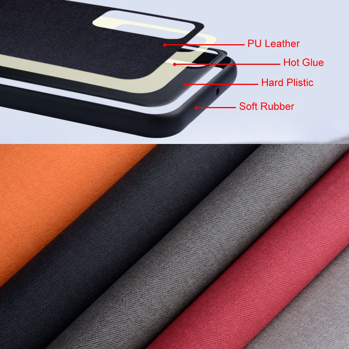 Google Pixel 8 Pro – Funda Cuero Textil Premium Antigolpes - imagen 5
