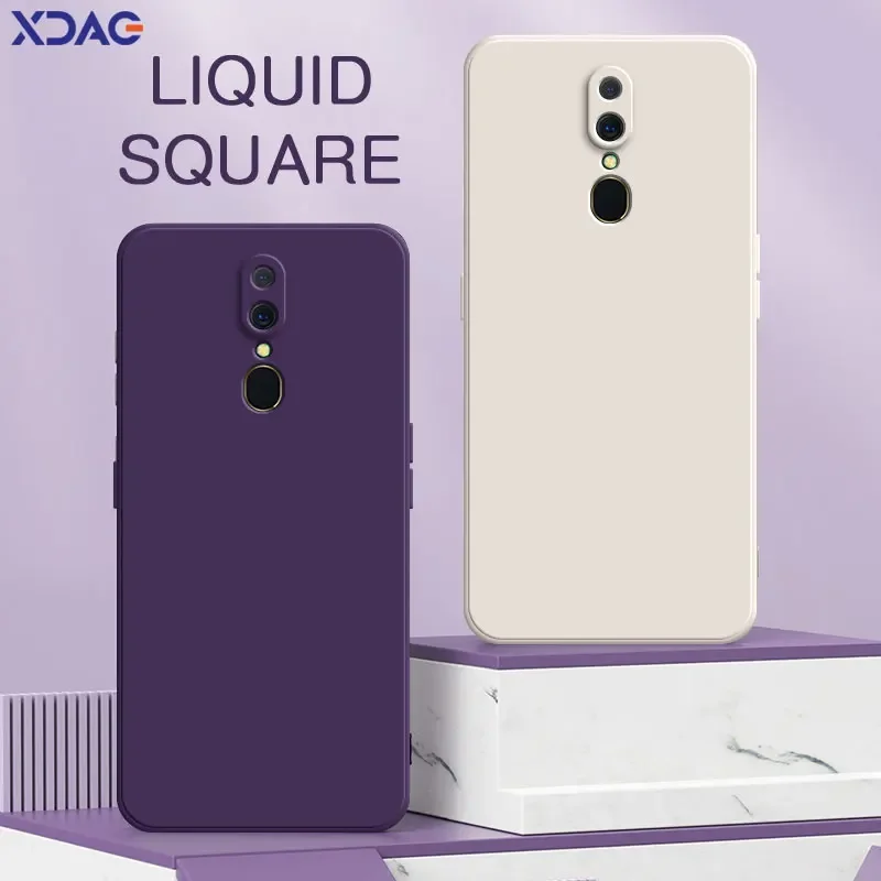 Funda cuadrada de silicona líquida para OPPO A9 2019 A9x F11 A5 2020 A11 A11x, funda protectora para cámara a prueba de golpes, funda suave para teléfono, bolsas de moda - imagen 2