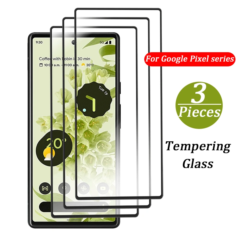 Pantalla de vidrio templado para Google Pixel 7 7 Pro 6a 6 6 Pro Protector de pantalla HD resistente a los arañazos película templada de pantalla completa