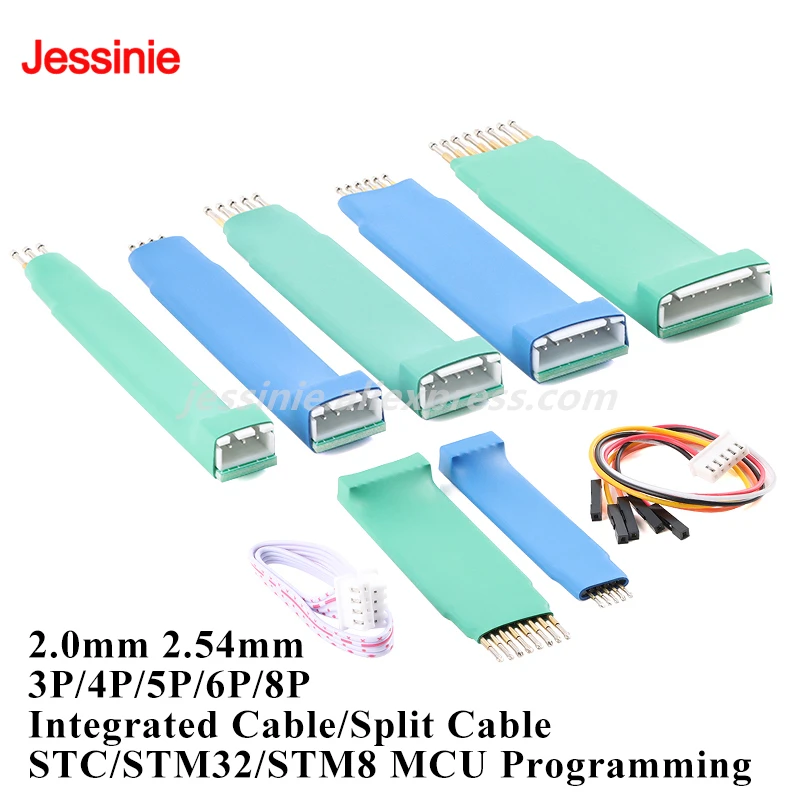 3P 4P 5P 6P 8P 2,0mm 2,54mm aguja de prueba de resorte Pin programa STC STM32 STM8 Chip máquina quema escritura microcontrolador programación - imagen 2