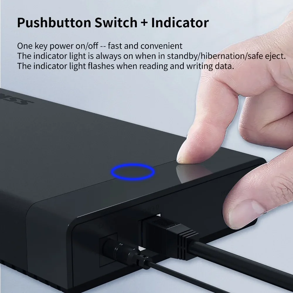 SSK-estación de acoplamiento para disco duro externo, adaptador de SATA a USB 3,2 para SSD 2,5, 3,5 - imagen 5