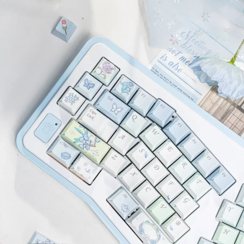 The Florian Keycap enterrado por Dragon Riding perfil de cereza personalizado lindo Anime para juegos Wooting Teclado mecánico regalo Oficina - imagen 3