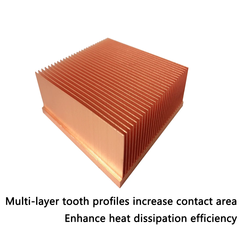 Disipador de calor de cobre rojo, radiador de aleta raspado, varios tamaños, radiador de cobre DIY para Chips electrónicos Raspberry Pi, LED, impresoras 3D - imagen 3