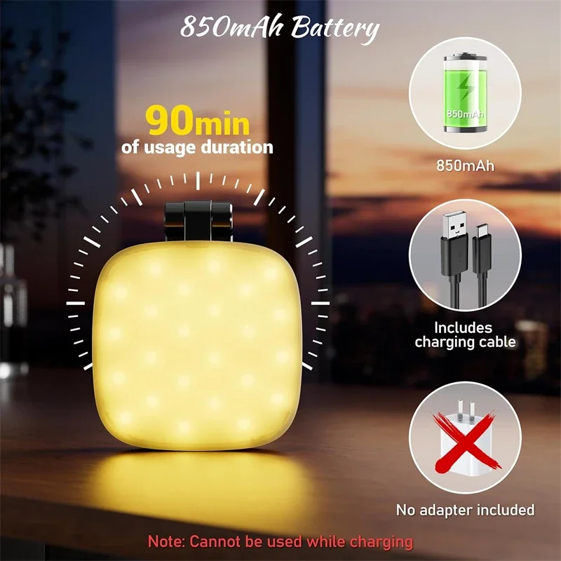 Luz magnética plegable 2 en 1 para Selfie con espejo para Magsafe IPhone, luz de relleno, anillo Led, Flash, accesorios de fotografía y vídeo - imagen 5