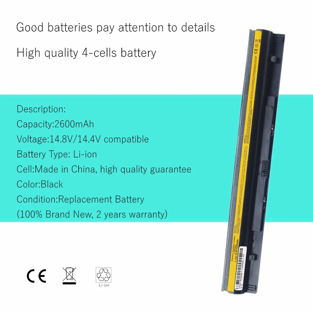 Batería del ordenador portátil para Lenovo Ideapad G50-30 G50-45 G50-70 G50-75 G50-80 Z40-70 Z40-75 Z50-30 Z50-70 Z70-70 Z50-80 G510s S410p - imagen 3