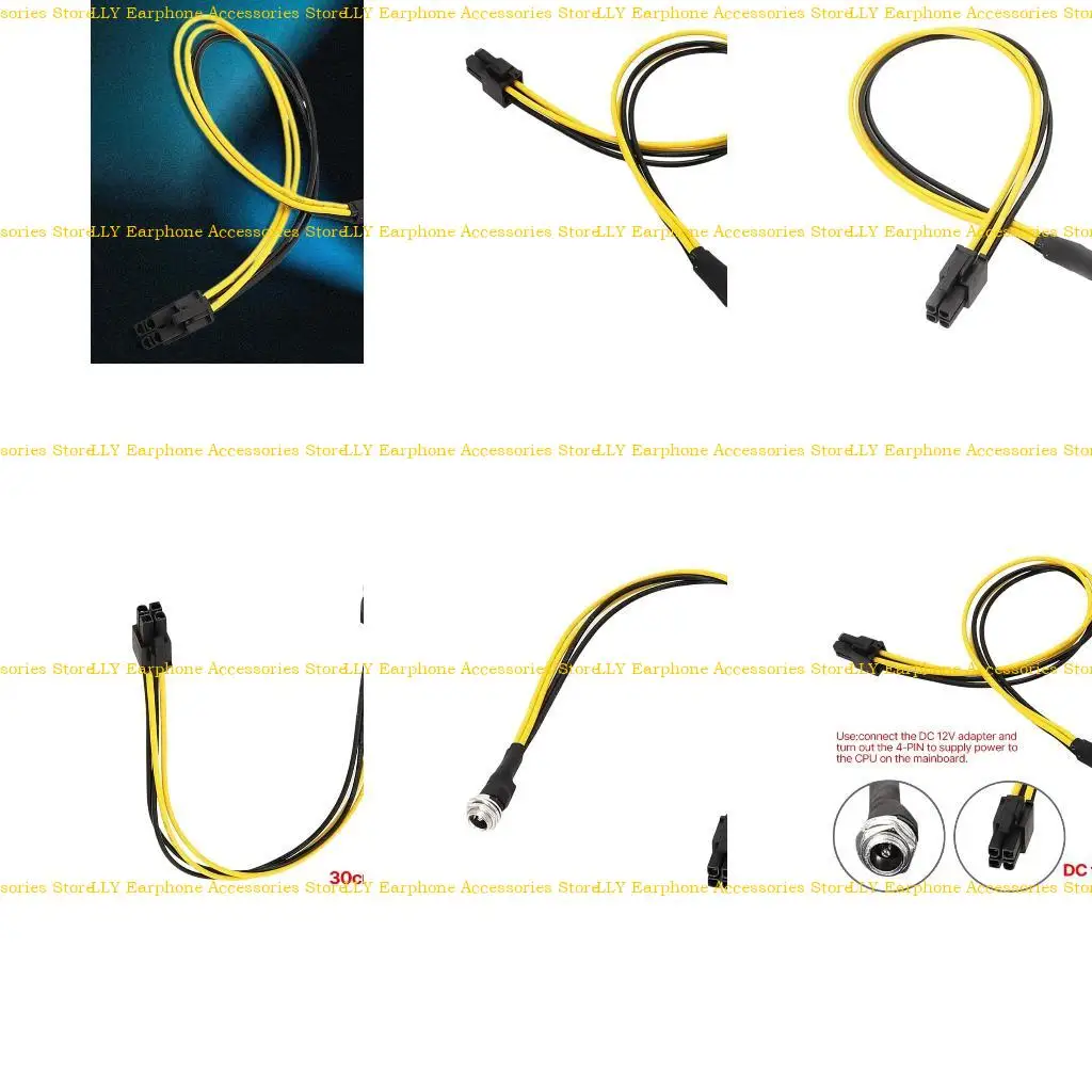 462E Cable adaptador CPU DC5525 cable alimentación CPU placa base DC5521 a 4PIN 4PINS