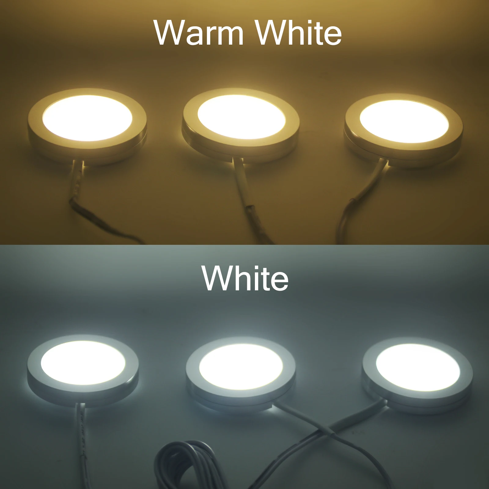 Iluminación LED para debajo del gabinete de 12V, luces LED de noche blancas/blancas cálidas, Kit completo de energía para cocina, armario, luz, decoración de dormitorio - imagen 2