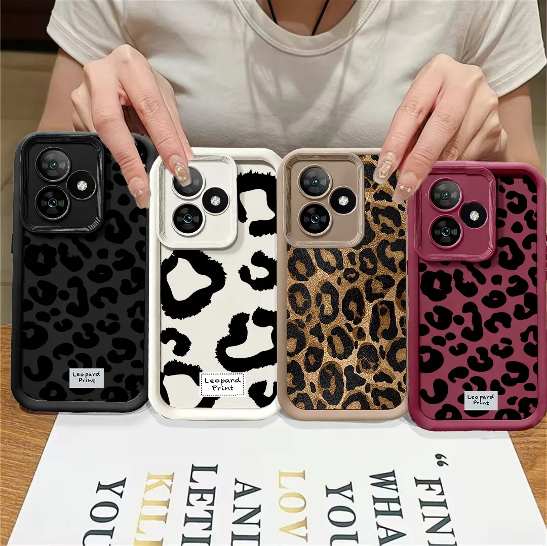 Funda con estampado de leopardo dorado de estilo coreano para Xiaomi Poco F7 X7 M7 Pro 15 Ultra 14T PRO 14T 13T X5 X3 M6 X3GT F5 Mi 8