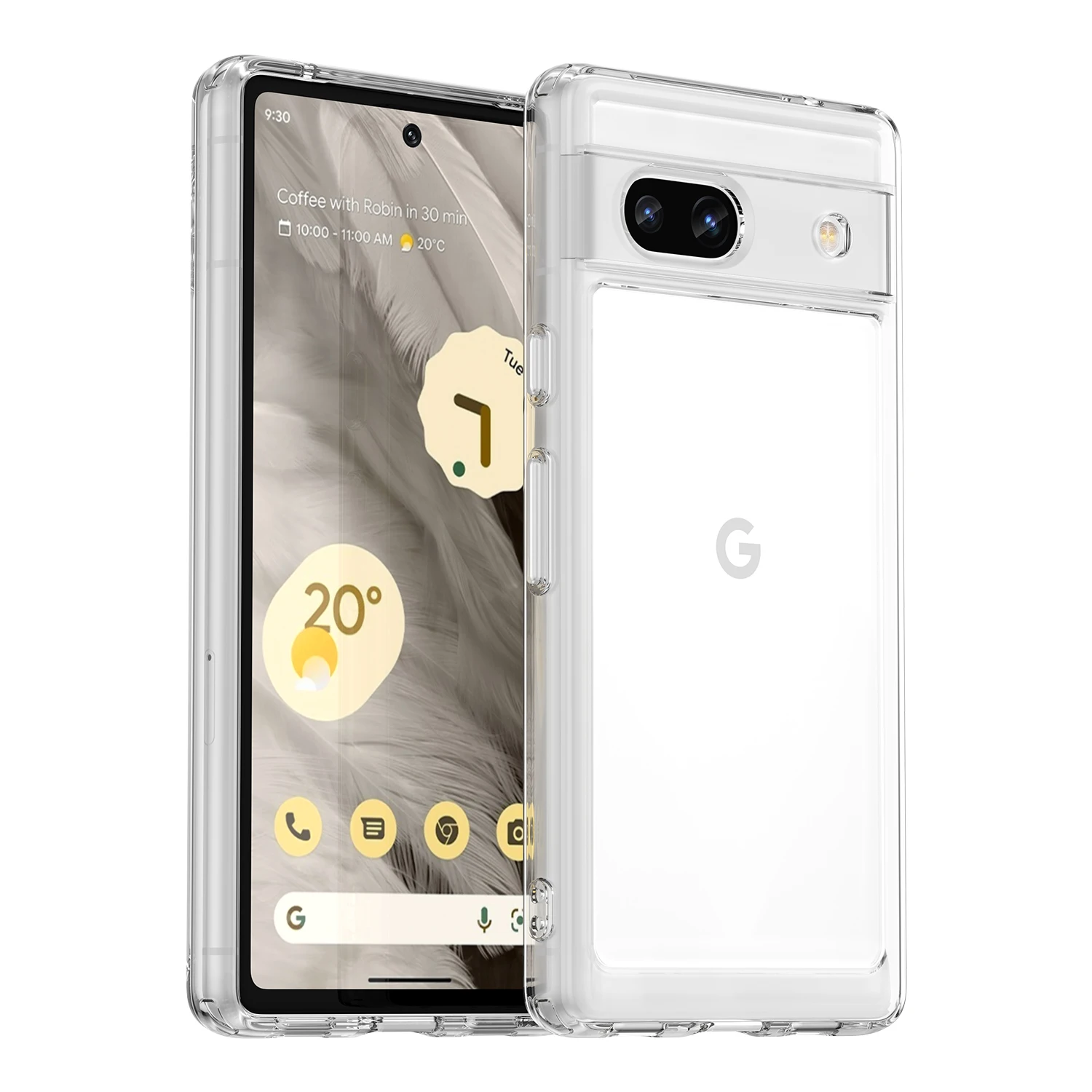 Funda transparente de Color caramelo para Google Pixel 7A, funda de Pixel 7A, Coque dura de PC, suave, translúcido, Flexible, TPU, Fundas para Google Pixel 7A - imagen 2