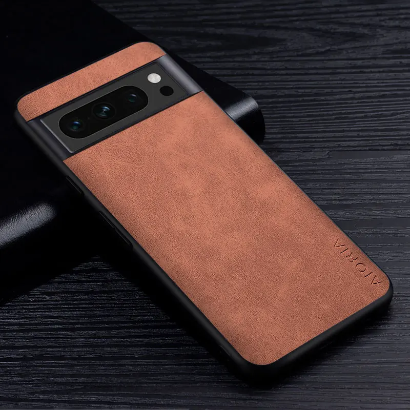 Funda de teléfono de cuero PU Premium para Google Pixel 8, 7A, 6A, 8, 7, 6 Pro, resistente a los arañazos, Funda de Color sólido para Google Pixel 8 Pro - imagen 4