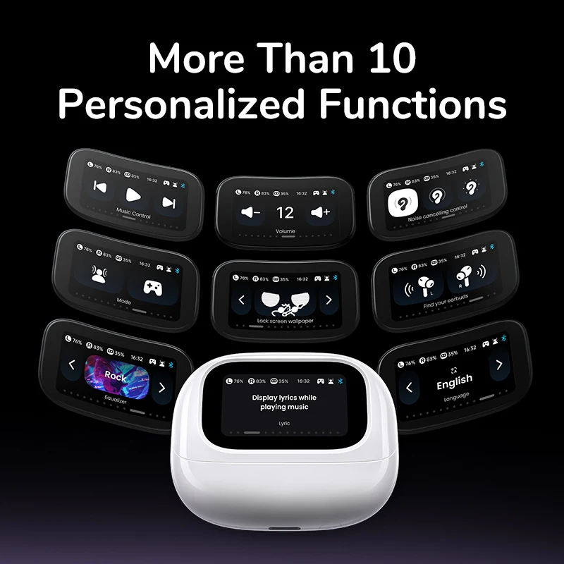 UGREEN LCD a todo Color pantalla inteligente inalámbrico TWS auriculares Bluetooth auriculares 52dB cancelación activa de ruido ANC auriculares internos - imagen 4