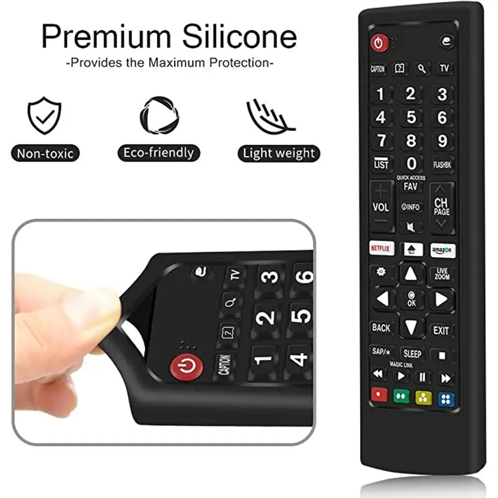 Funda de silicona MRSVI para control remoto LG Smart TV AKB75095307 AKB75375604 AKB75675304 funda protectora a prueba de golpes para control remoto de TV LG - imagen 2