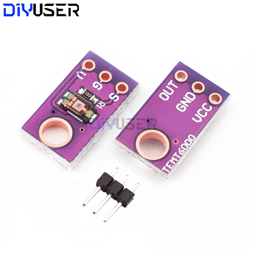 TEMT6000 Sensor de luz ambiental Salida analógica para Arduino, Módulo de detección de intensidad de luz Sensor fotosensible - imagen 4