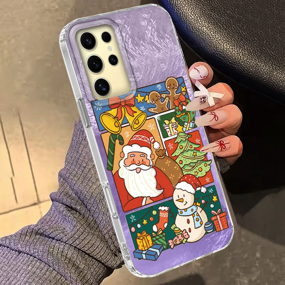 Para Samsung Galaxy S25 Edge S24 S23 S22 S21 S20 FE Plus Ultra Navidad gradiente Vortex patrón trasero a prueba de golpes funda de teléfono - imagen 4