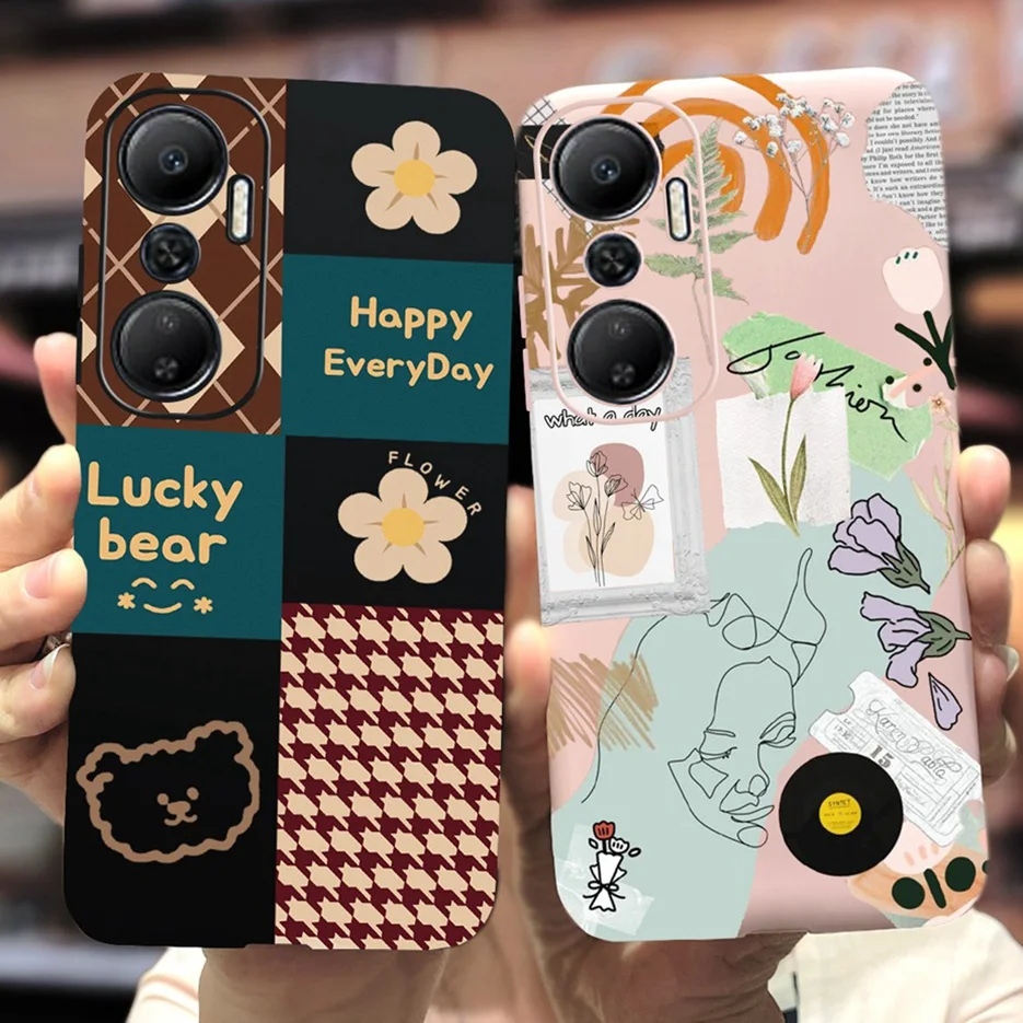 Funda de teléfono de silicona suave para Infinix Hot 20i, funda para Infinix Hot20 4G, funda pintada con arte elegante, bolsas para Hot20i - imagen 2