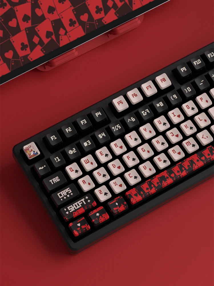 Lucky65-teclas de dibujos animados del Joker, PBT DYE SUB Pudding, perfil OEM, translúcido, retroiluminado, para Rainy75, Crush80, Hi75, Hi8 - imagen 4