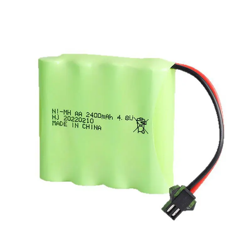Batería AA 4,8 V 2400mAh Ni Mh NIMH baterías recargables con SM 2P para juguetes para niños coches de Control remoto Robots tanques - imagen 3