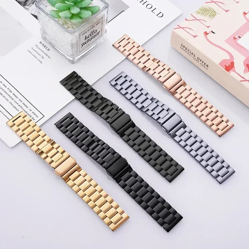 Correa de acero inoxidable de 22mm para Zeblaze Stratos 4, pulsera GPS para Zeblaze Vibe 7 7 Pro 7 Lite Btalk Ares 3 Plus/GTS 3 GTR 3 Pro - imagen 5