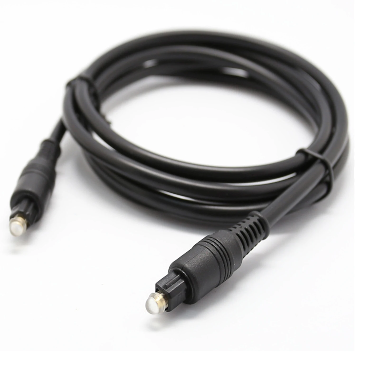 Cable de audio óptico digital Toslink para sistema de audio, barra de sonido, amplificador, cine en casa, conector chapado en oro, hasta 15 m negro