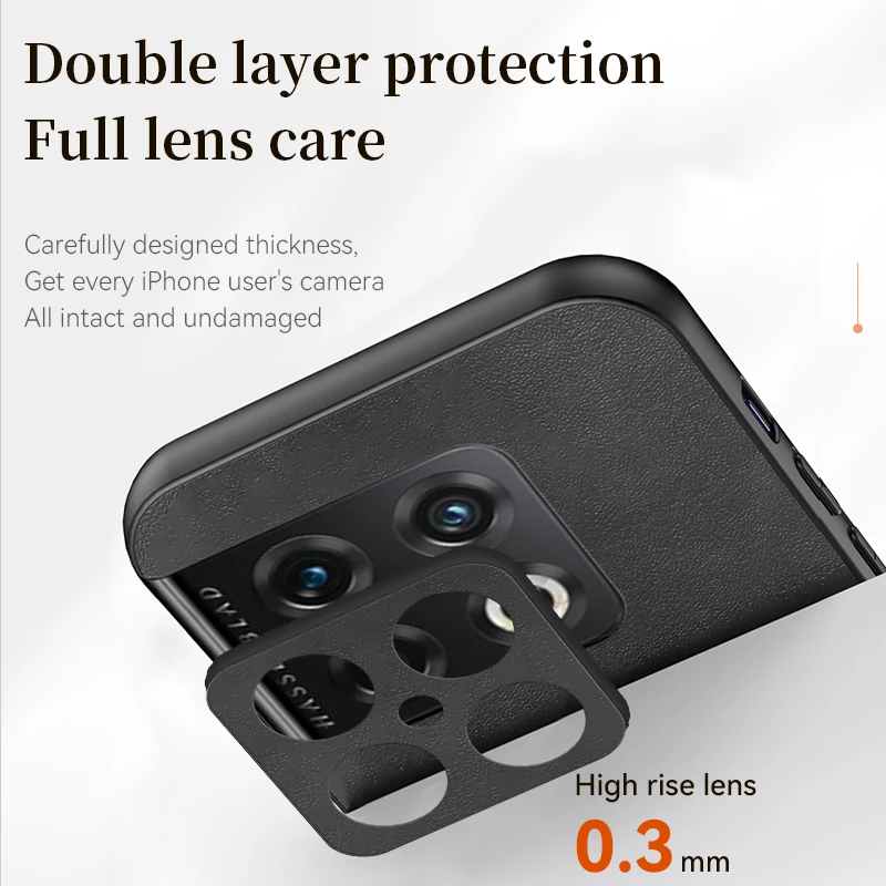 Funda suave clásica de piel de oveja PU para Oneplus 13 13R 12 11 11R 10T 10R 10 Pro, funda completa de piel mate para teléfono - imagen 3