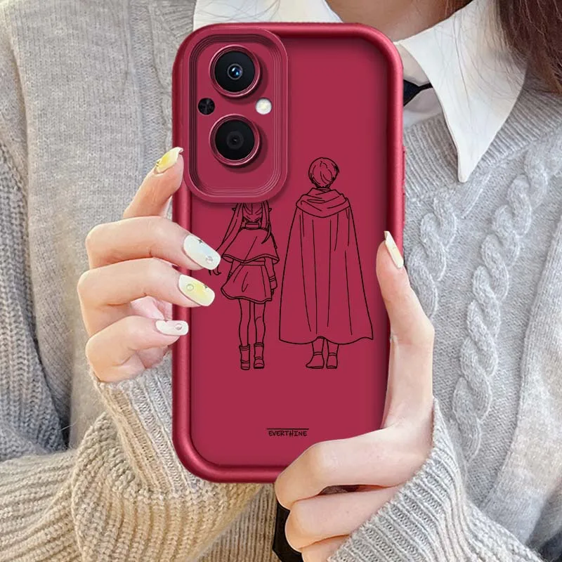Funda de moda Sousou no Frieren adecuada para OPPO Reno10 Reno8 Reno7 Reno6 Reno5 T Z Lite Pro Plus 5G funda de teléfono con escalera ocular - imagen 5