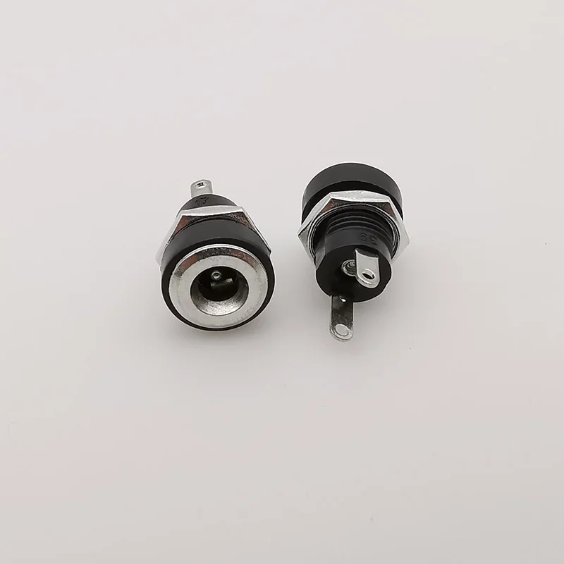 DC-022B 3,5x1,3mm conector de toma de corriente CC hembra 2 terminales 2 pines conector de montaje en Panel adaptador de enchufe 3,5x1,3 - imagen 2