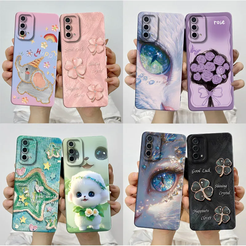 Para OnePlus Nord N200 5G DE2118 DE2117 mate estética bonita mariposa flores funda de teléfono suave protege la contraportada a prueba de golpes