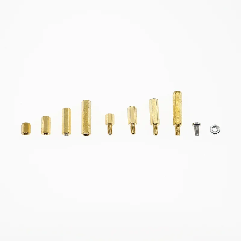 120 Uds M3 macho hembra latón columna hexagonal soporte espaciador Pilar M3 tuerca de tornillo juego mixto placa PCB - imagen 3