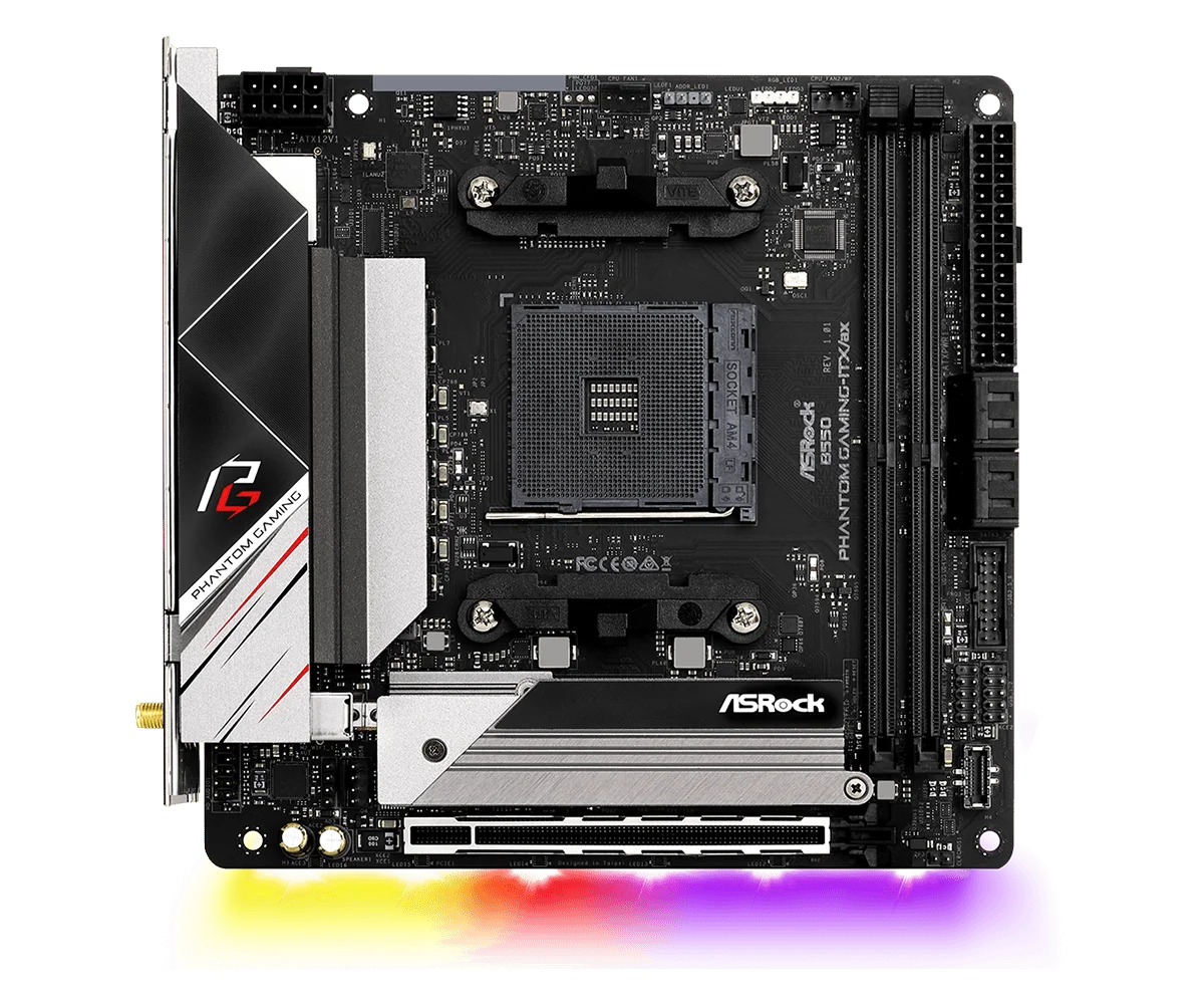 Placa base B550 AM4 ASROCK B550 PHANTOM GAMING-ITX/AX compatible con CPU Ryzen 5 5600X 5600 7 5800X 9 5900X DDR4 M.2 Mini-ITXplaca mãe - imagen 2