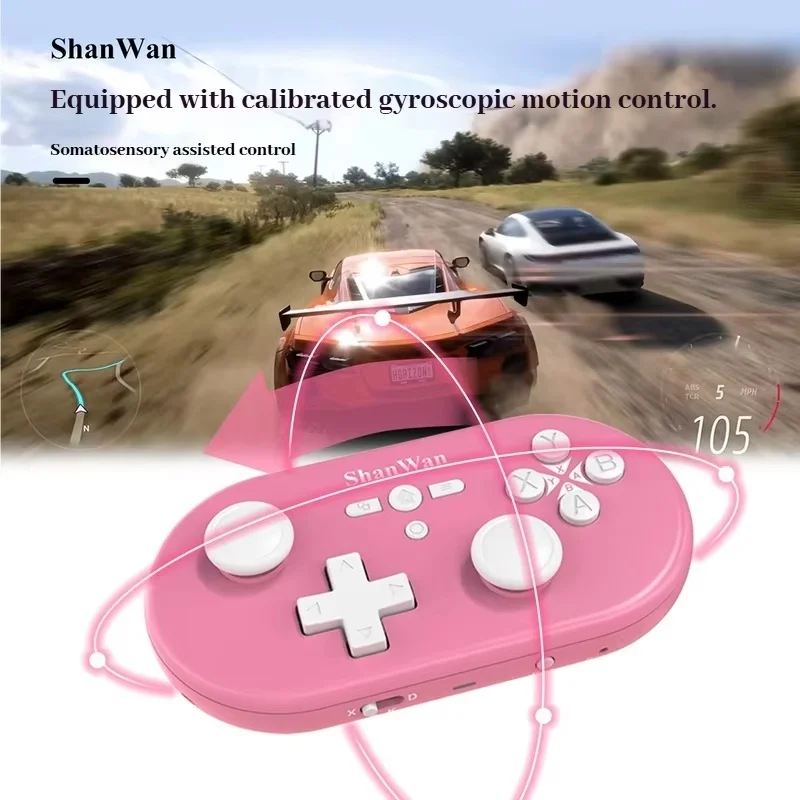 Shanwan-Mini mando Q37pro actualizado, portátil, inalámbrico, Bluetooth, doble Joystick, emulador Android, Apple Pc como teclado de ratón - imagen 5