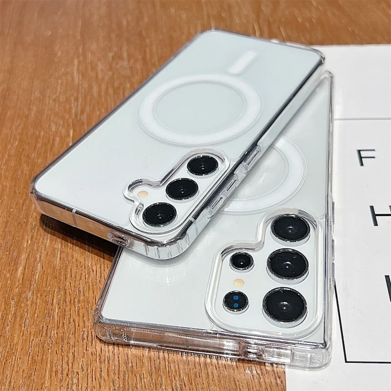 Funda magnética acrílica transparente a prueba de golpes para Samsung S25 S24 S23 S22 S21 FE Plus Ultra A16 A36 A56 A26 S25edge 5G - imagen 2