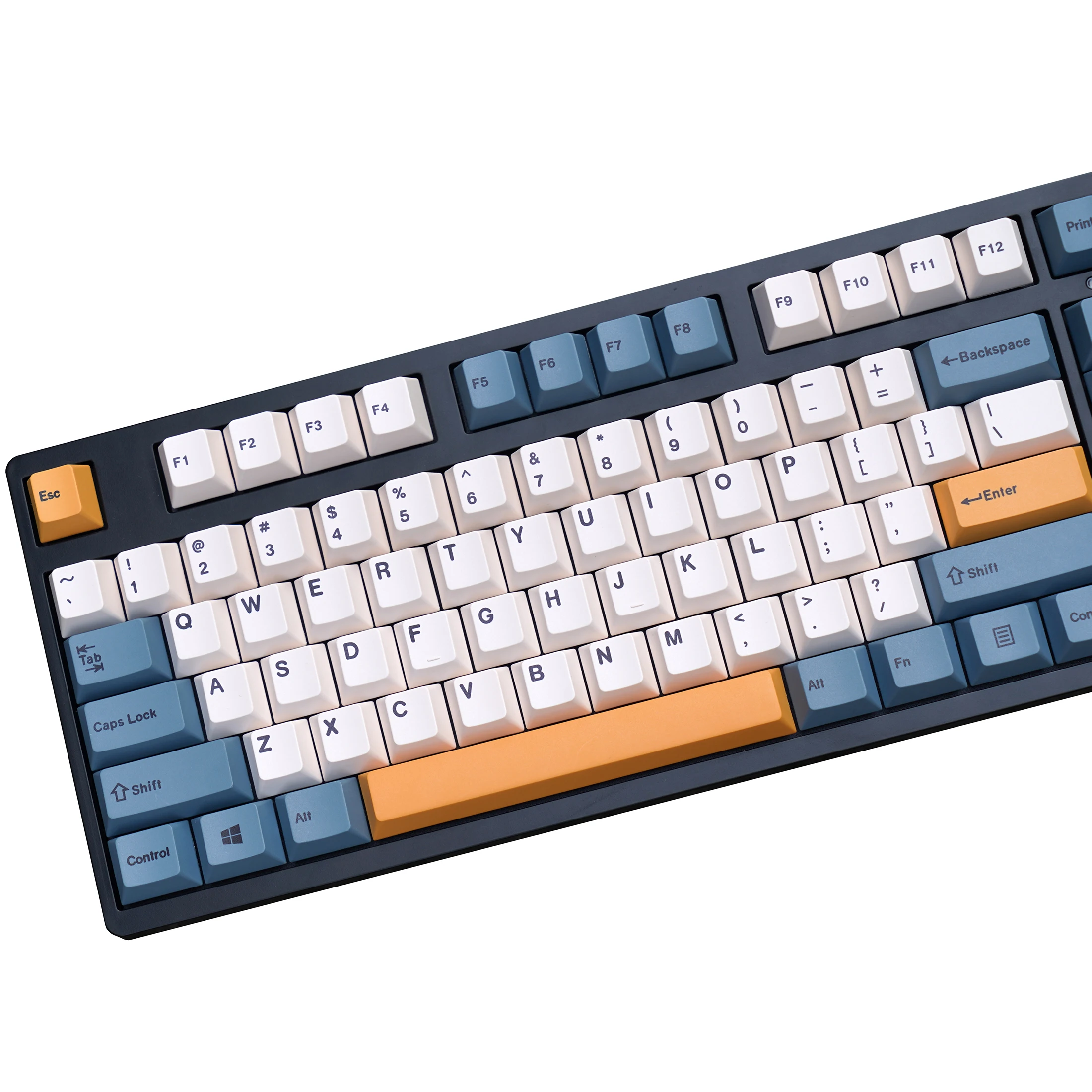 Juego de 145 teclas de noche estrellada, teclas coreanas subcama de tinte PBT, perfil de cereza, teclas amarillas albaricoque para teclado de interruptor MX - imagen 2