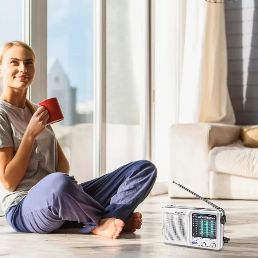 Radio portátil multifuncional de baja potencia SW AM FM Mini Walkman 2 pilas AA Radio estéreo al aire libre para caminar senderismo Camping - imagen 3