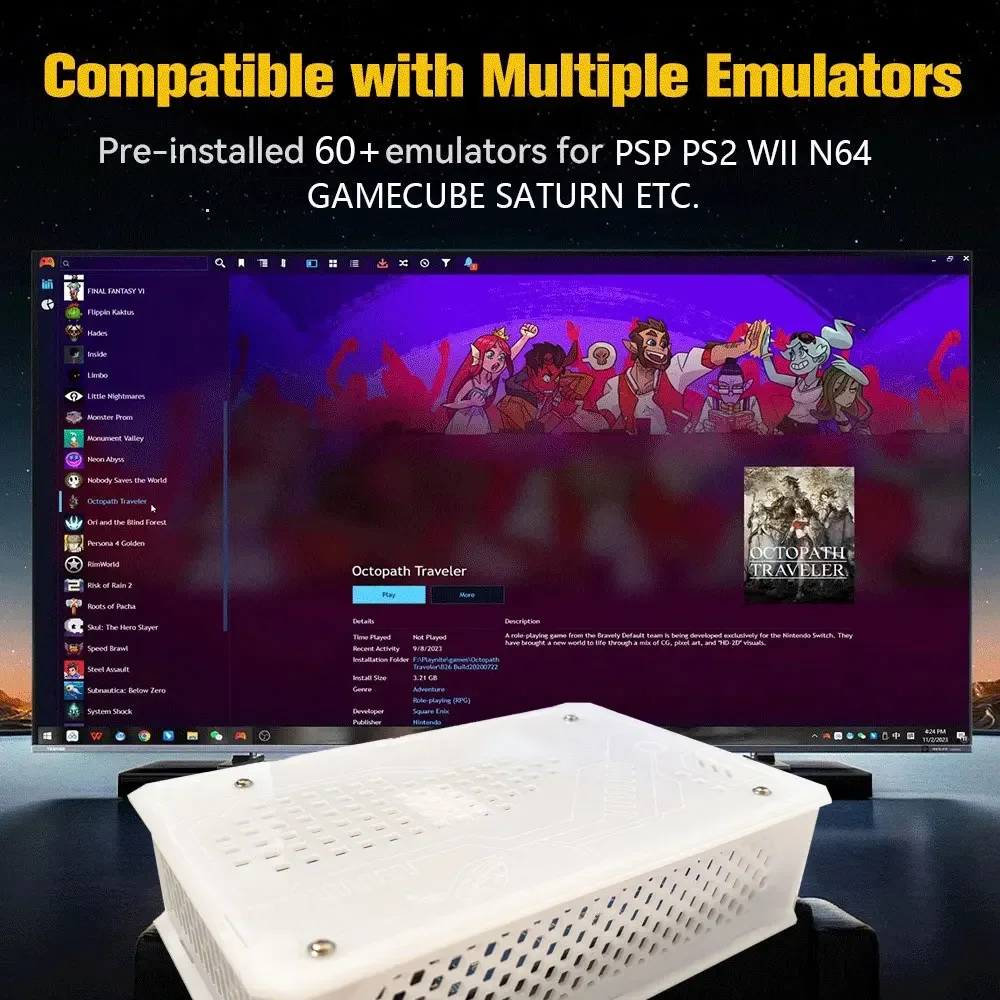 Regalo para niños Retro 500GB Super consola de juegos R3 PRO Batocera 3865U 70000 + juegos para Wii PS2 PSP GameCube N64 mango inalámbrico - imagen 4